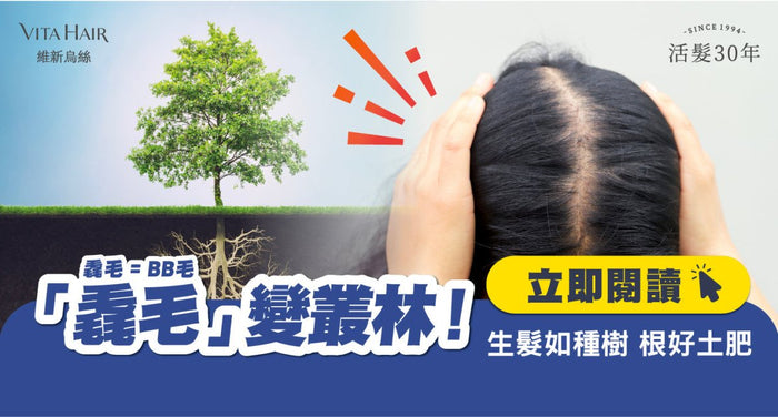 頭髮愈養愈甩？可能是欠缺關鍵一步！ 生髮如種樹　根好土肥 「毳毛」變叢林 - Vita Green