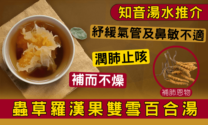 《養生食譜》蟲草羅漢果雙雪百合湯  | 小朋友夏季防鼻敏 - Vita Green