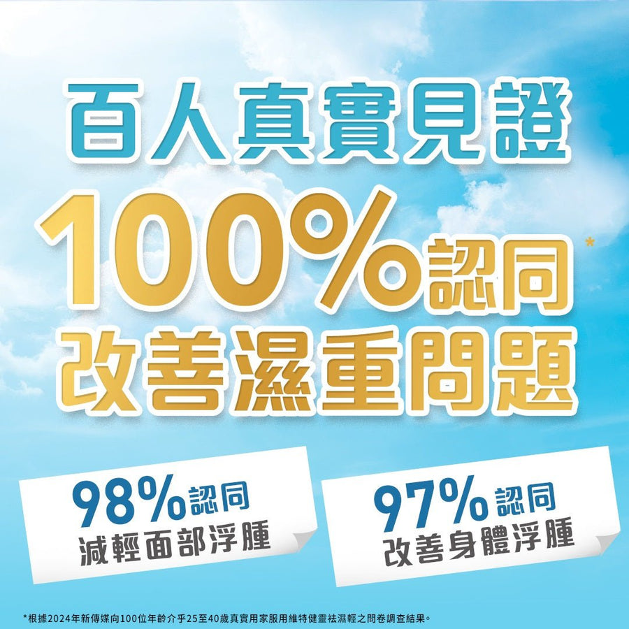 【全民祛濕排毒日】袪濕輕60粒 - 去浮腫趕走虛肥健脾益胃（新舊包裝隨機發貨） - Vita Green